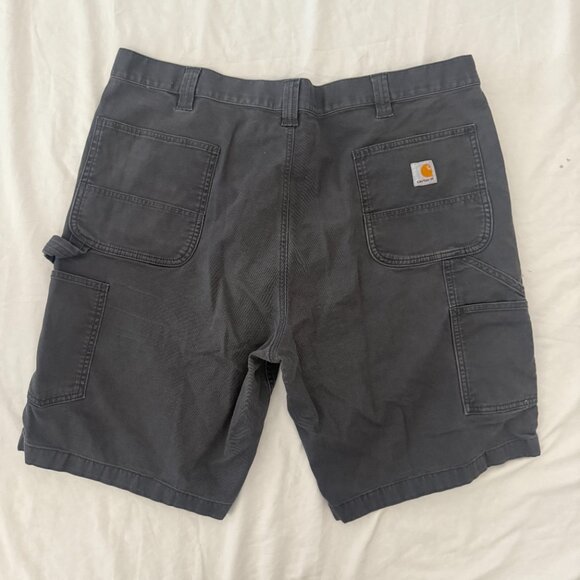 Carhartt Mens 42 Rugged Flex Relaxed Fit Canvas Utility Work Short Gray BS3652-M - Picture 4 of 7